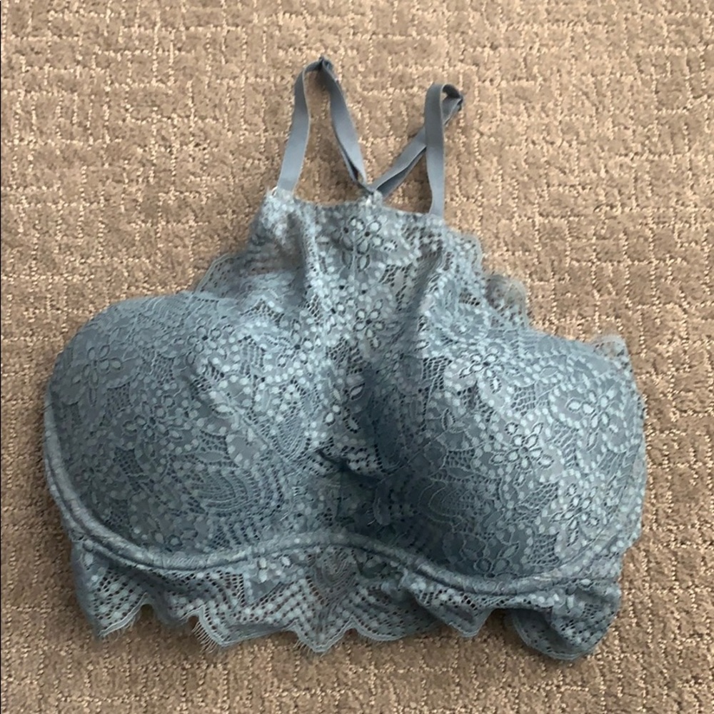 PINK Lace push up halter bra